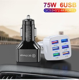 Resim Bağlantı Noktalı 15a 75w Usb Araç Şarj Cihazı Hızlı Mini Hızlı Şarj Adaptörü İphone Uyumlu 12 13 Pro Max Xiaomi Mi 11 Redmi Samsung S22 İçin Otomatik 