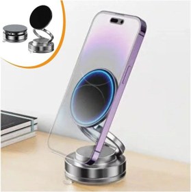 Resim Durukar Vakumlu Manyetik Telefon Tutucu Güçlü Vakum 360 Döner Araç İçi Telefon Standı, Ultra Sab 