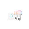 Resim Philips Hue Essential 2'li E27 806 Lümen Akıllı Ampül Başlangıç Seti 