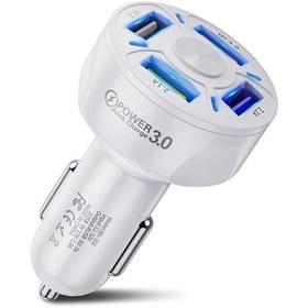 Resim USLİON QC3.0 4- Port Çıkışlı Çoklu Usb Araç Şarjı Şarj Aleti 