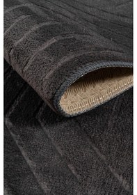 Resim Kaymaz Taban Yıkanabilir Modern Salon Mutfak Oturma Odası Çocuk Odası Halısı 5025 Antrasıt 