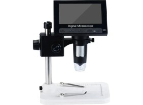 Resim Magicool 1000X 2.0mp USB Dijital Elektronik Mikroskop 8 LCD Ekran VGA Büyüteç DM4S 