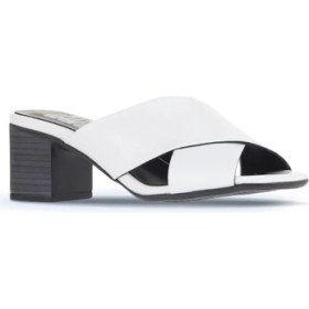 Resim Bueno Shoes Beyaz Deri Kadın Topuklu Terlik 01WA2809 01WA2809 