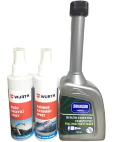 Resim Würth Swanson Works Benzin Enjektör Temizleyici 300 Ml Buğu Önleyici + Yağmur Kaydırıcı Sprey 150 M 