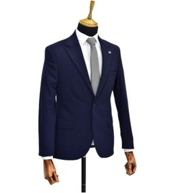 Resim Erkek Lacivert Tek Spor Ceket Çift Yırtmaçlı Bgl-st03974 Lacivert 