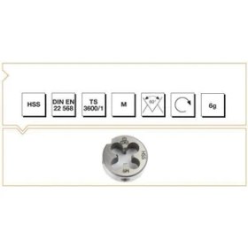 Resim Makina Takım Endüstrisi Makina Takım B00110023000 Hss Dın 223/B Metrik Normal Pafta Lokması M30X3.5, 1 Adet 