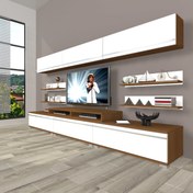 Resim Ekoflex 8y Mdf Tv Ünitesi Tv Sehpası - Ceviz - Beyaz 