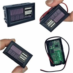 Resim Electroon Dc 12VOLT Dijital Voltmetre 2xusb Çıkışlı Akü Göstergeli 