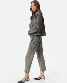 Resim Straight Jean Kot Pantolon Düz Paça Pamuklu Cepli - Eve Jean 