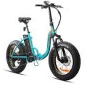 Resim Kron Eft 100 Fat Bike Elektirikli 20 Jant 7 Vites M.disk(MAT KOYU-TURKUAZ-TURUNCU/SİYAH) 