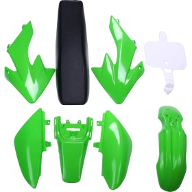 Resim Whisper Xeric 8 Adet 50CC 110CC 125CC 140CC Plastik 4 Zamanlı CRF50 Çukur Off-Road Bisiklet Seti Çamurluk Koltuk Motosiklet Motosiklet Dıy Kitleri Yeşil (Yurt Dışından) 