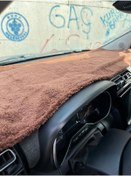 Resim SSS TEKSTİL Kahverengi peluş torpido havlusu-Torpido Göğüs Havlusu-her araca uyumlu 