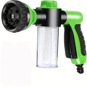 Resim Profesyonel 8 Modlu Ağır Hizmet Tipi Yüksek Basınçlı Bahçe Hortumu Memesi Sabun Dağıtıcılı - 3.5oz / 100cc Ayrılabilir Şişe, Ergonomik Tutma Sapı ve Paslanmaz Pirinç Püskürtme Tabancası Çim, Veranda, Evcil Hayvan Banyosu ve Temizliği için, Hortum Püskürtme Memesi 