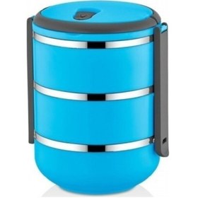 Resim Genel Markalar Freshbox Güntaç 3 Katlı Sızdırmaz Yemek Termosu Sefer Tası 2.25 Lt Kırmızı 