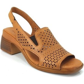 Resim Venüs 2311503 Günlük Hakiki Deri Bayan Sandalet-taba Taba 