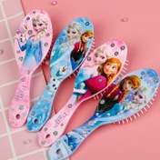 Resim 1 adet Dondurulmuş Elsa ve Anna Prenses Saç Tarak - Vibrant Karikatür Tasarımıyla Hava Yastığı Baş Derisi Masajı Tarak, Normal Saçlar İçin Dayanıklı Plastik Kıllar, Günlük Kullanım ve Hayranlar İçin Hediye, Sevimli Saç Aksesuarları, Temalı tarak, Kaliteli kıllı tarak 
