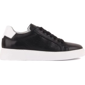 Resim Sail Lakers - Siyah Deri Bağcıklı Erkek Sneaker 