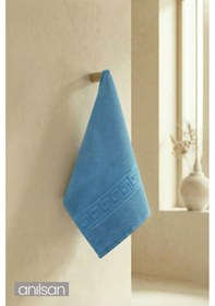 Resim Turkuaz Greek El Havlusu - 50x90 Cm, 225 Gr, %100 Pamuk, Spa Ve Otel Havlusu, Günlük Kullanıma Uygun Turkuaz 