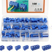 Resim 100 adet GAJING 2P 3P 4P 5mm/0.2 inç PCB Montaj Vida Terminalli Blok Bağlayıcı Arduino ve Ev Elektroniği Projeleri Kablosu 22-14AWG 