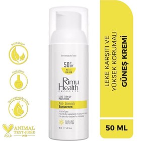 Resim Rimu health lekeli ciltler i̇çin cilt tonu eşitleyici aydınlatıcı güneş kremi 50 ml 