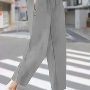 Resim Kadınlar için Elastik Bel Rahat Harem Pantolon - Cepli, Günlük Çıkışlar ve Dış Aktiviteler İçin Nefes Alabilir Yazlık Pantolon, Dokunması Pürüzsüz Kumaş 