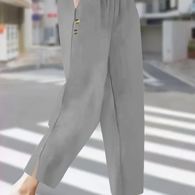 Resim Kadınlar için Elastik Bel Rahat Harem Pantolon - Cepli, Günlük Çıkışlar ve Dış Aktiviteler İçin Nefes Alabilir Yazlık Pantolon, Dokunması Pürüzsüz Kumaş 