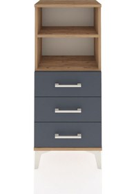Resim Arges Komodin 2 Raflı 3 Çekmeceli 44x30x106 Çam-antrasit Çam 