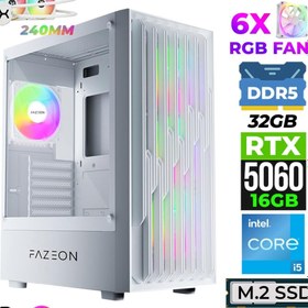 Resim Xaser Astra X680 i5 14400F 32 GB RAM DDR5 1 TB SSD M.2 NVMe 16GB RTX5060 Ti Sıvı Soğutmalı Oyuncu Bilgisayarı 