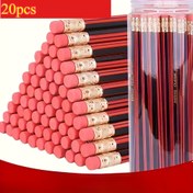 Resim 50/20 Yüksek Kaliteli HB Kalem ile Silgi - Öğrenciler Yazarken, Çizgi Çizgi ve Çizgi Çizgi İçin Mükemmel Seçim - Yumuşak 0.3mm Kalem 