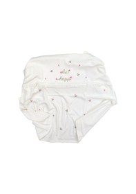 Resim Kız Bebek Çift Katlı Natural Penye Battaniye Stl6698 Beyaz - Fuşya 
