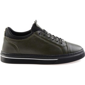 Resim Bambi Haki Hakiki Deri Erkek Sneaker E01082000603 