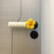 Resim Light Renkli Çiçekli Kapı Kolu Kapağı, Sessiz Anti-çarpışma Kapı Koruyucu, Duvarlara ve Kilitlemeye Zarar Verme Etkili Bir Şekilde Önler, Statik Elektrikli Kapı Kolu 