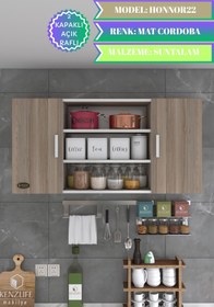 Resim Kenzlife Hazır Mutfak Honnor22 Crd 060*120*22 Mutfak Banyo Dolabı Kapaklı Raflı 