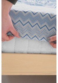 Resim Star Lastikli Çarşaflı Pamuklu Tek Kişilik Nevresim Takımı - İndigo 