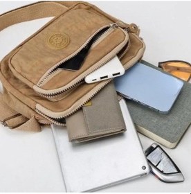 Resim Dancemonkey Yeni Yazarkasa Telefon Taşınabilir Su Geçirmez Siyah Saklama Çantası Omuz Naylon Crossbody Çantası Büyük Kapasiteli Düz Tasarım Renkli Aksesuar Siyah 