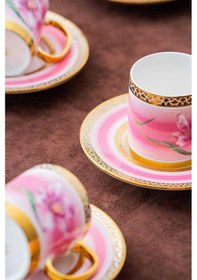 Resim Acar Hxf-06920 Tulip 6lı Kahve Fincan Takımı Gold 