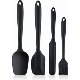 Resim Hype Store 4 Parça Büyük Boy Silikon Yumurta Fırçası Kaşık Spatula Seti Isıya Dayanıklı 