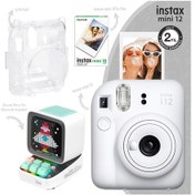 Resim Instax Mini 12 Fotoğraf Makinesi + 10 'lu Film + Şeffaf Kılıf + Divoom Ditoo Pro Bluetooth Hoparlör 