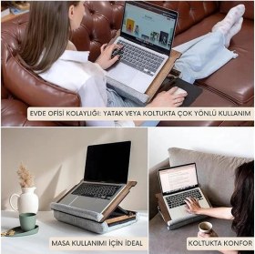Resim AyrStore - LS051 Minderli Eğim Ayarlanabilir Mousepadli Laptop Sehpası 