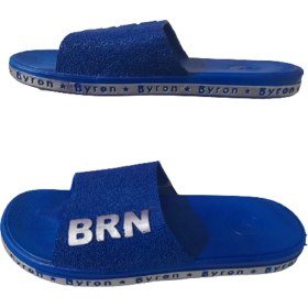 Resim Byron Brn B050-10 Unisex Lacivert Beyaz Kaymaz Taban Deniz Plaj Havuz Günlük Yürüyüş Terlik 