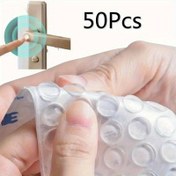Resim 50 adet Şeffaf Yapışkanlı Tampon Pedleri - Gürültüyü Azaltın ve Şeffaf Kauçuk Ayaklarla Yüzeyleri Koruyun! 