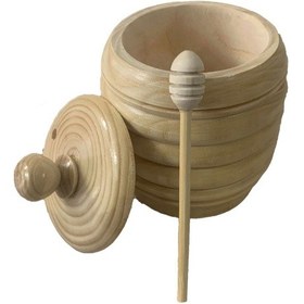 Resim Ahşap Bal Kavanozu Ahşap 