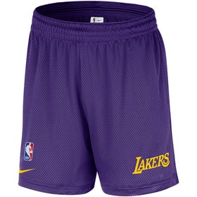 Resim Los Angeles Lakers NBA Erkek Mor Basketbol Şort FQ3393-504 