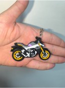 Resim Silikon Kaliteli Motosiklet Anahtarlığı Esnek, Dayanıklı Ve Şık Tasarım Gri 