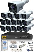 Resim IDS 15 Kameralı Set - 5mp Lensli Fullhd Gece Görüşlü Güvenlik Kamerası Sistemi - 2021-set15-1tb 