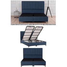 Resim Kilim Mobilya Gold Therapy Başlık ( Baza Ve Yatak Dahil Değildir ) 150'lık Mavi 