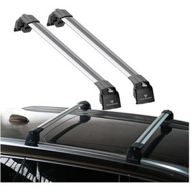 Resim Fiat 500x 2014 2025 Uyumlu Trs-2 Kilitli Sistem Ara Atkı Tavan Barı Gri 2 Adet 