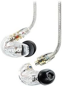 Resim Shure SE215-CL Ses İzolasyonlu Kulak İçi Stereo Kulaklık (Şeffaf) Daha İyi Ses İzolasyonu için 3 Çift Üçlü Flanş Kollu 