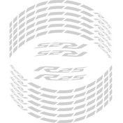Resim Gp Kompozit Yamaha R25 2015-2023 Uyumlu Jant Şeridi Reflektif Gri 