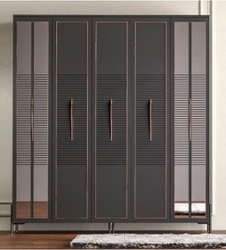 Resim Tocco-platin 5 Kapaklı Country Gardırop 